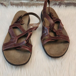 Women's Merrell Brown Leather Agave Sandals Size 10